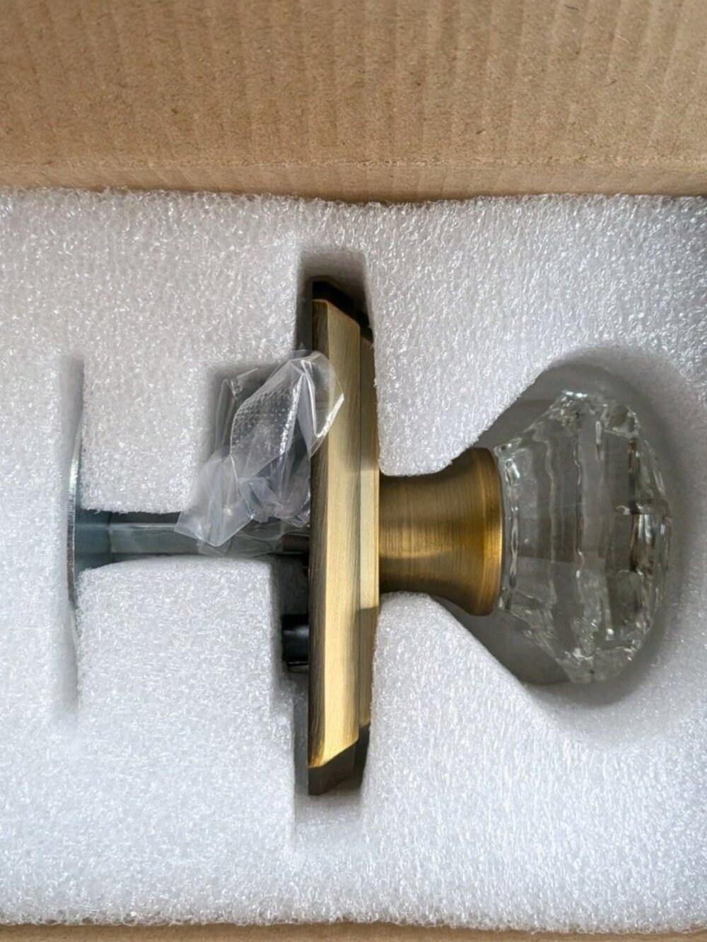 Crystal Dummy Door Knob Interior Single Sided Glass Door Handle